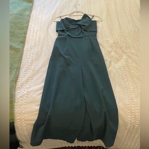 Anthropologie Hailee C Green Bow Jumpsuit